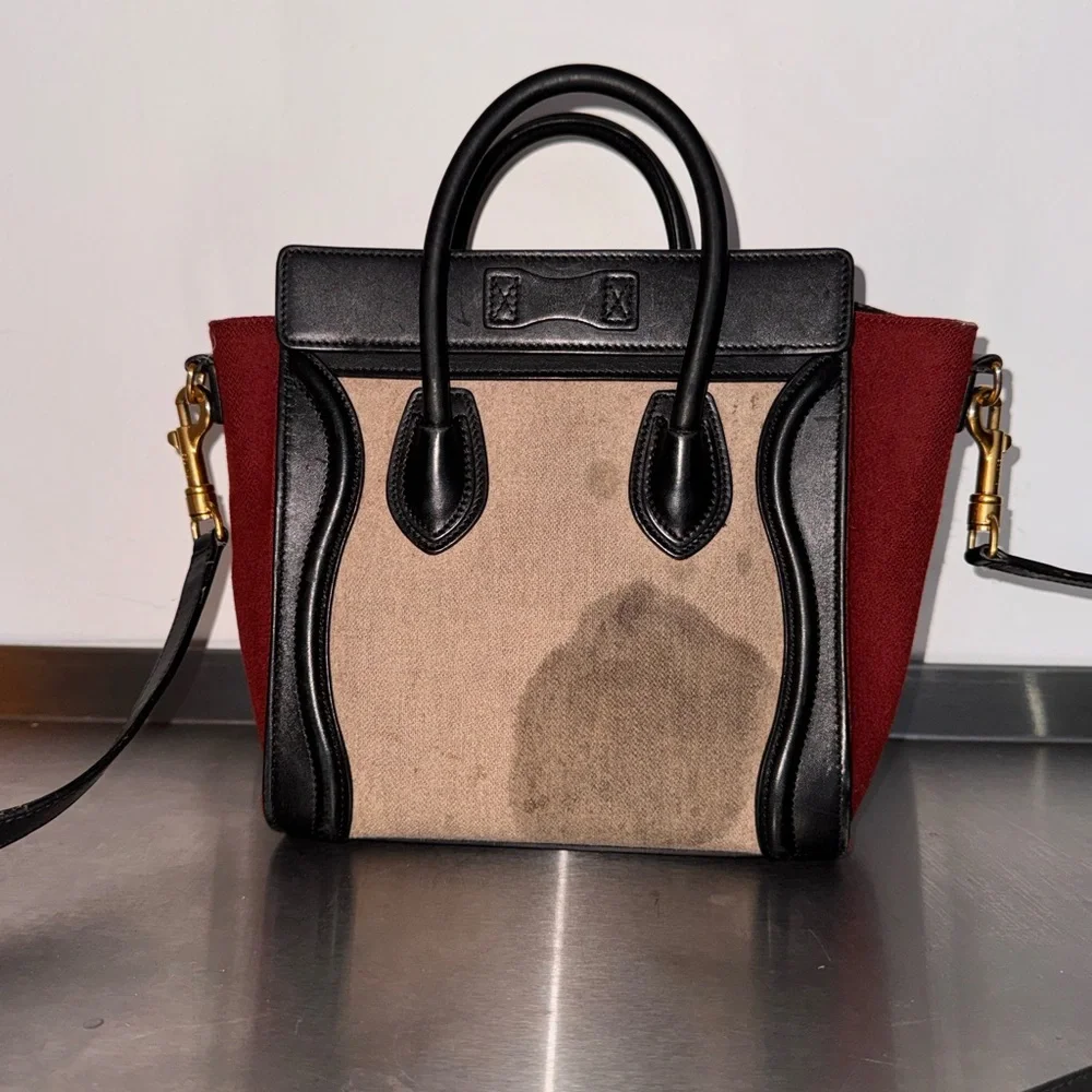 Celine Mini Bag in Black, Red, and Cream - Picture 8 of 8